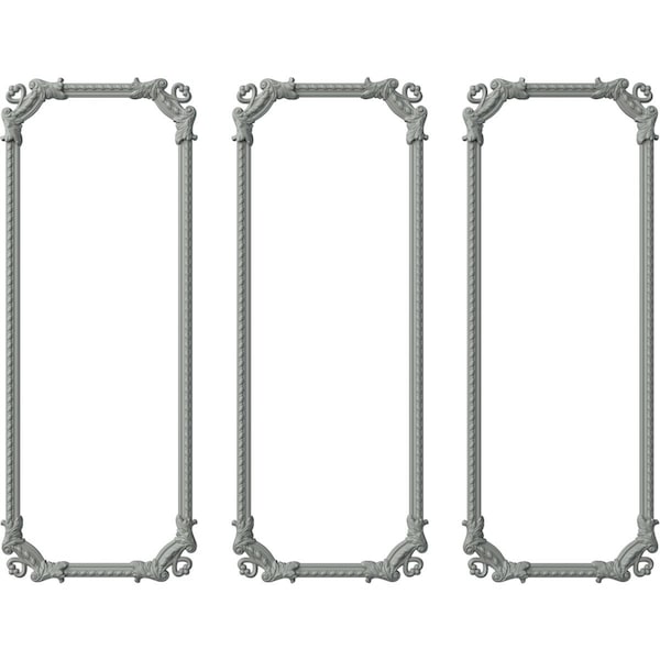 Ekena Millwork 28-in. W x 72-in. H Devon Rope Panel Moulding Kit Triple Panel PMLKDE28X72C - main